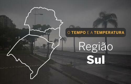 O TEMPO E A TEMPERATURA: quinta-feira (7) com tempestades no Sul